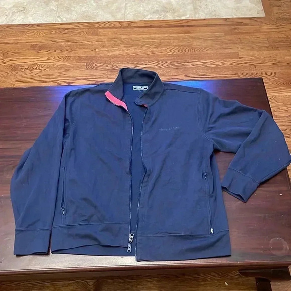 Vineyard Vines soft blue and coral zip jacket size L - Picture 1 of 6